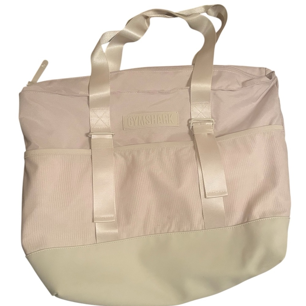 Gymshark Unisex Tote Bag Beige/Cream with Spacious Interior Pockets